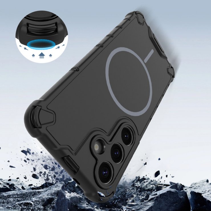 Imagine Husa pentru Samsung Galaxy S25 Ultra Defender 2in1 compatibil MagSafe PC/TPU Negru, TFO