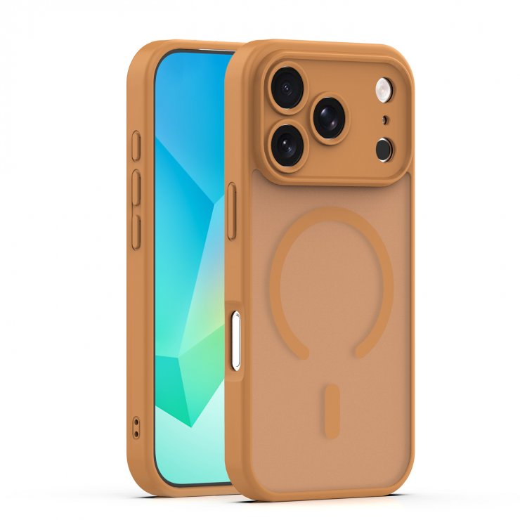 Imagine Husa pentru iPhone 17 Pro/iPhone 18 Pro compatibil MagSafe PC/TPU Brown, TFO Mag Matt