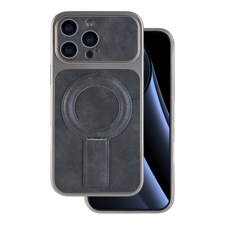 Imagine Husa pentru iPhone 16 Pro Max compatibil MagSafe PC/TPU Gri, TFO Luxgrip Mag