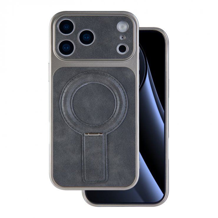 Imagine Husa pentru iPhone 17 Pro Max compatibil MagSafe PC/TPU Gri, TFO Luxgrip Mag