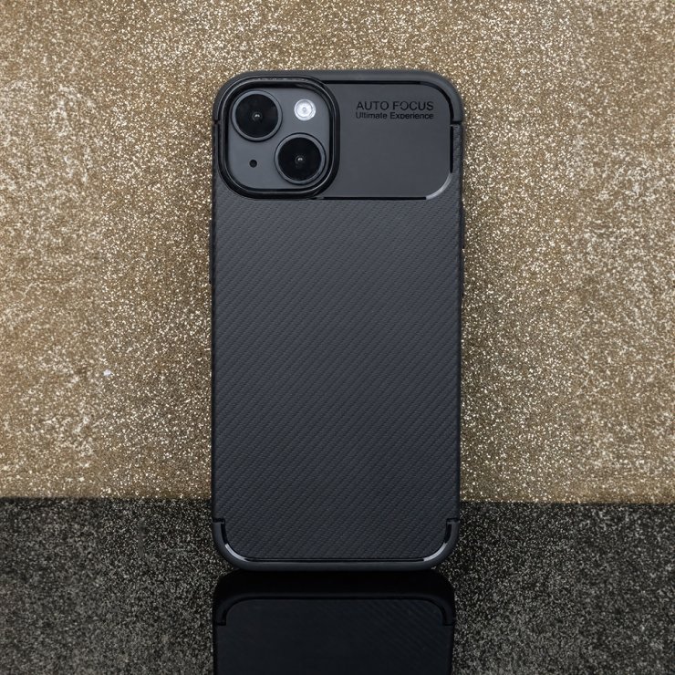 Imagine Husa pentru iPhone 17 Pro Max/iPhone 18 Pro Max TPU Carbon Black, TFO