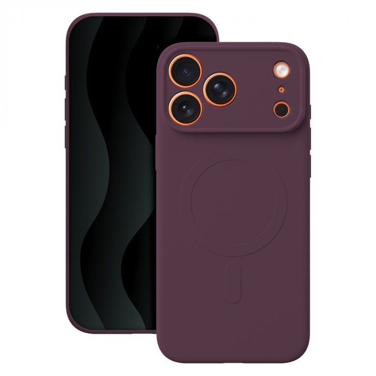 Imagine Husa pentru iPhone 17 Pro/iPhone 18 Pro compatibil MagSafe Dark Cherry, TFO Simple Color Mag