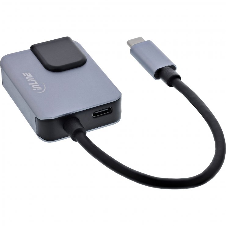 Imagine Adaptor USB type C la Gigabit LAN RJ45 + jack stereo 3.5mm + PD 100W, InLine IL33382I