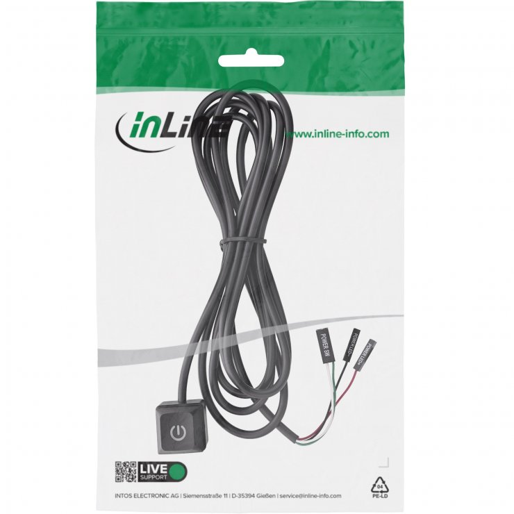 Imagine Buton extern de pornire pentru PC 2m, InLine IL59910B