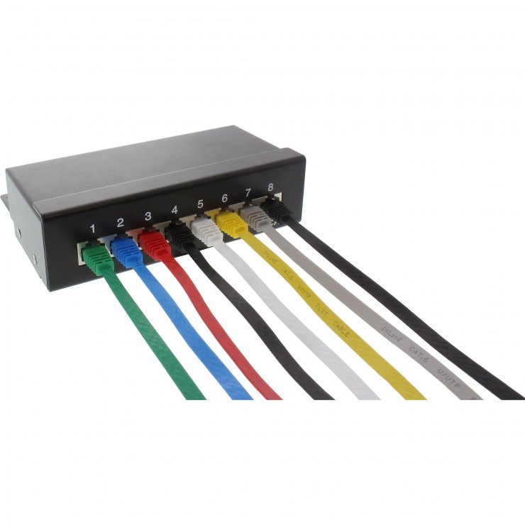 Imagine Cablu de retea RJ45 flat Cat.6 UTP 15m Gri, InLine IL71615
