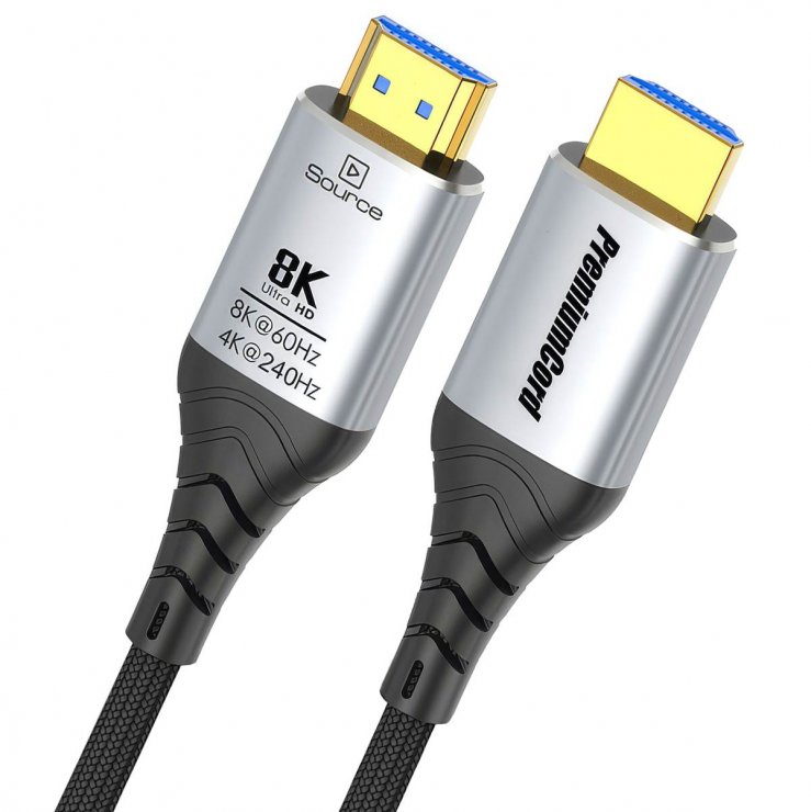 Imagine Cablu Ultra High Speed HDMI AOC 8K60Hz/4K240Hz brodat 30m Negru, kphdm21c30