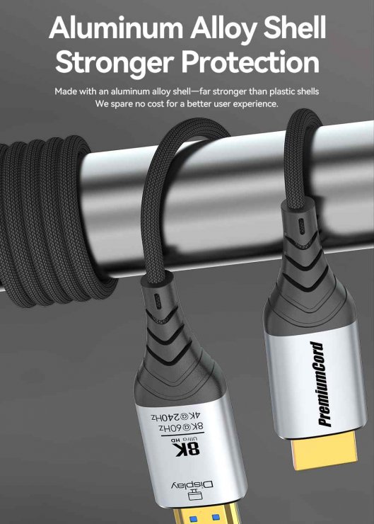 Imagine Cablu Ultra High Speed HDMI AOC 8K60Hz/4K240Hz brodat 30m Negru, kphdm21c30