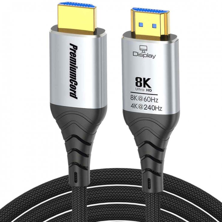 Imagine Cablu Ultra High Speed HDMI AOC 8K60Hz/4K240Hz brodat 20m Negru, kphdm21c20