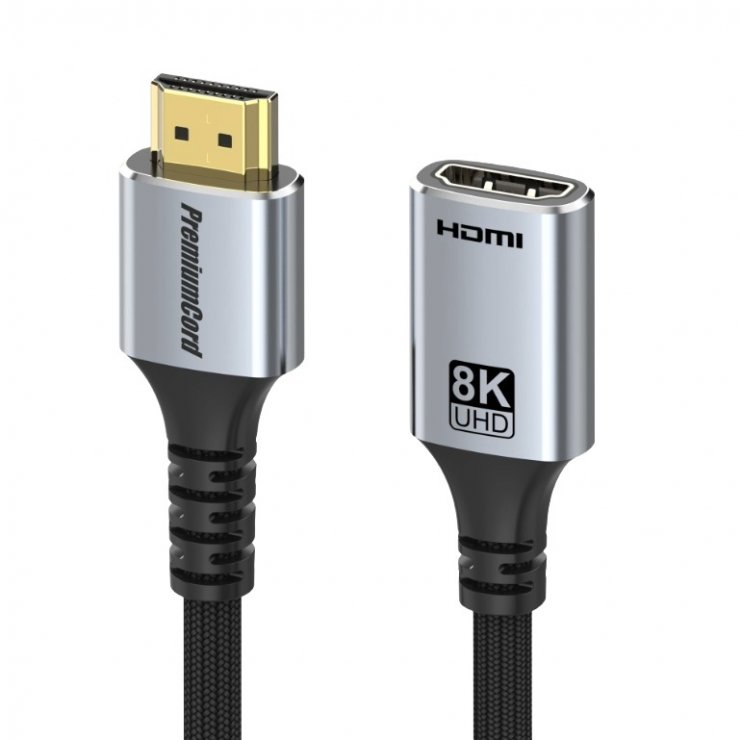 Imagine Cablu prelungitor HDMI 8K60Hz/4K120Hz T-M 2m brodat, kphdmfa2