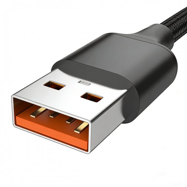 Imagine Cablu USB-A 2.0 la USB type C drept/unghi 90 grade 3A 0.5m, ku31czm05