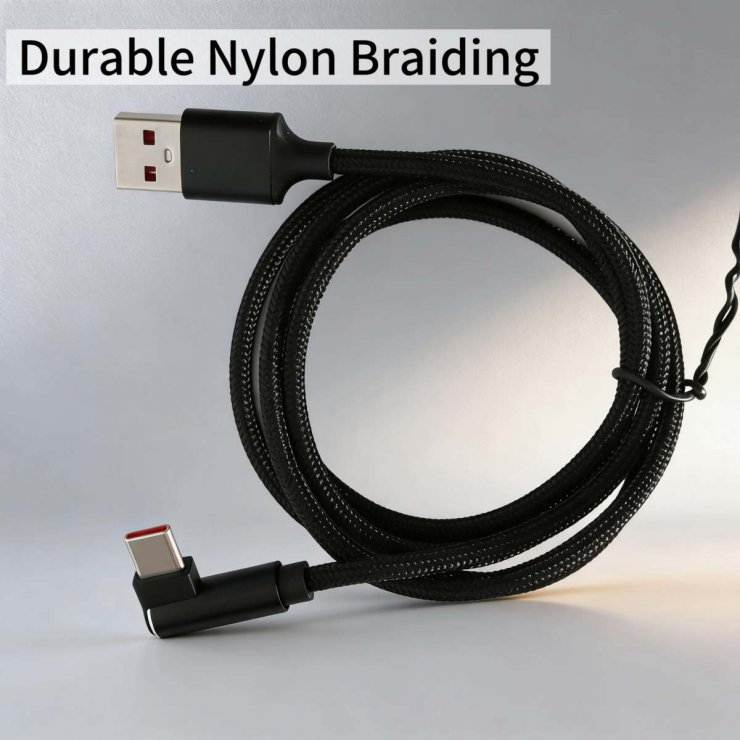 Imagine Cablu USB-A 2.0 la USB type C drept/unghi 90 grade 3A 0.5m, ku31czm05