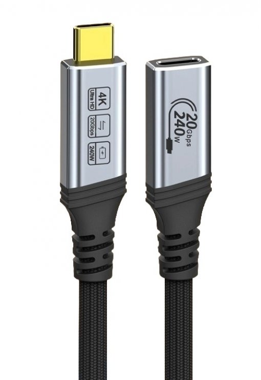 Imagine Cablu prelungitor USB 3.2 type C 240W 20Gbps 4K60Hz T-M 1.5m brodat, ku31mfb015
