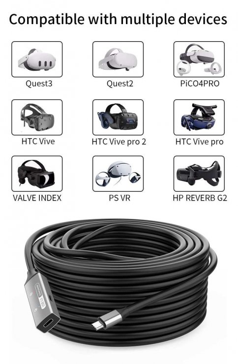 Imagine Cablu prelungitor USB 3.2 type C activ cu alimentare T-M 25m, ku31rep25al