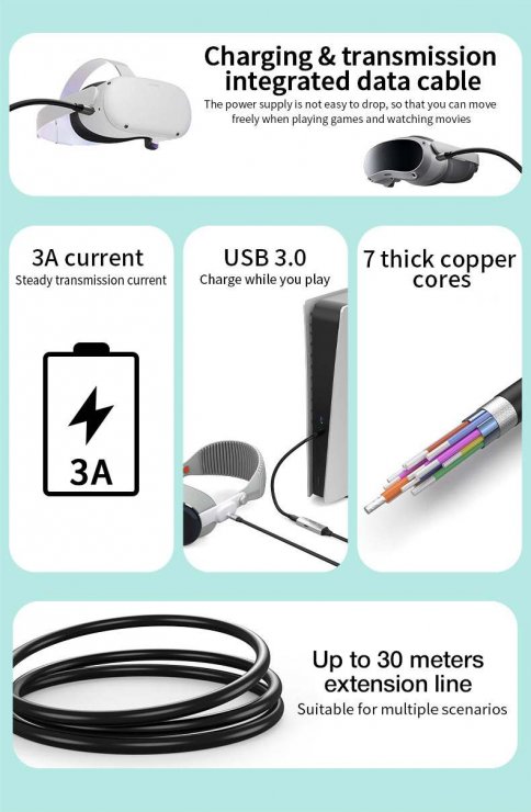 Imagine Cablu prelungitor USB 3.2 type C activ cu alimentare T-M 20m, ku31rep20al