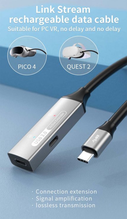 Imagine Cablu prelungitor USB 3.2 type C activ cu alimentare T-M 20m, ku31rep20al