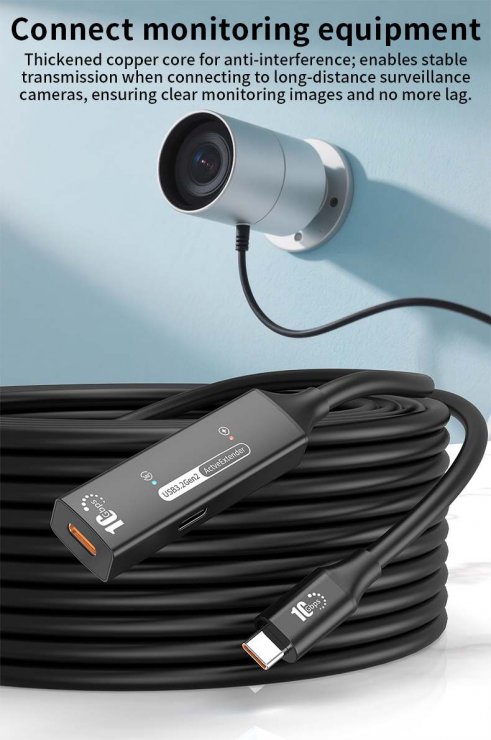 Imagine Cablu prelungitor USB type C 10Gbps activ M-T 7m, ku31rep7bl