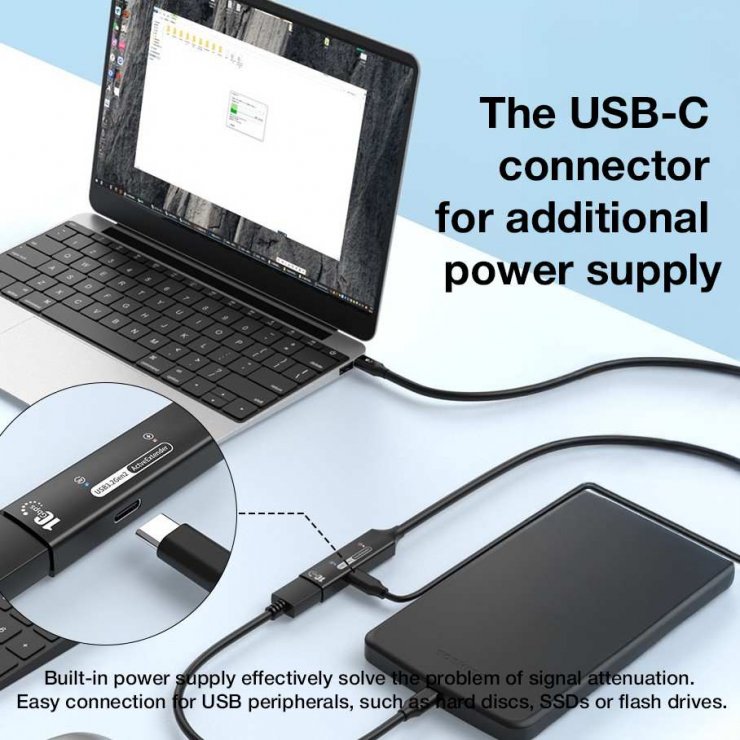 Imagine Cablu prelungitor USB type C 10Gbps activ M-T 7m, ku31rep7bl
