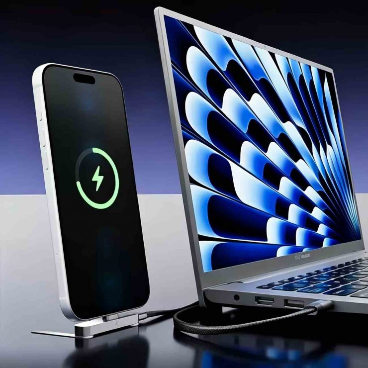 Imagine Cablu USB type C 240W T-T cu stand 1.5m brodat Negru, ku31ta015