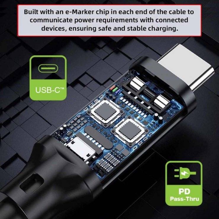 Imagine Cablu USB4 type C flat 8K60Hz 240W T-T 0.13m Negru, ku4fa1