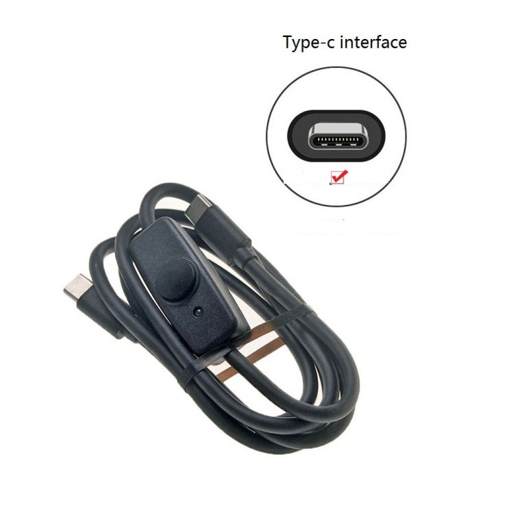 Imagine Cablu de incarcare USB type C cu switch ON/OFF T-T 1m Negru, kupaasw3