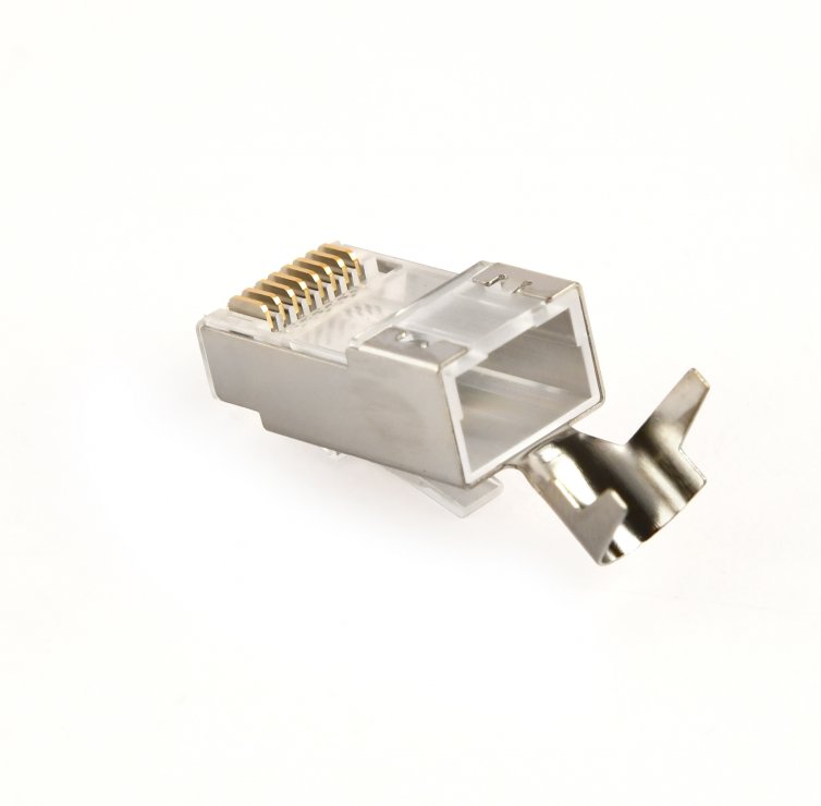 Imagine Set 10 buc conector RJ45 ecranat pass-through CAT7, Gembird LC-PTF7-01/10