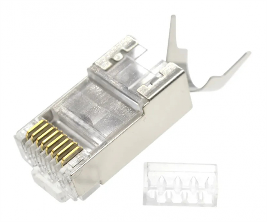 Imagine Set 50 buc conector RJ45 ecranat pass-through CAT7, Gembird LC-PTF7-01/50