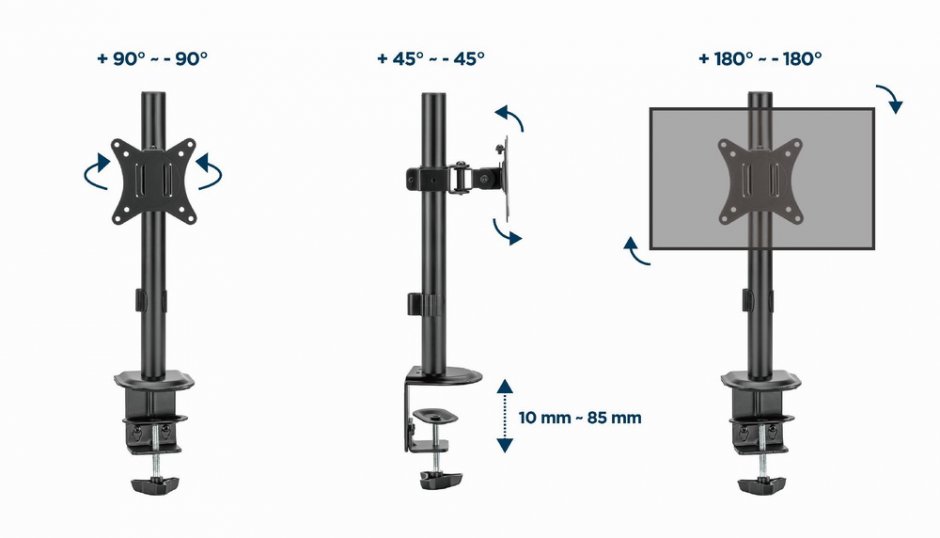Imagine Suport monitor max 17-32" montare masa, Gembird MA-D1-02