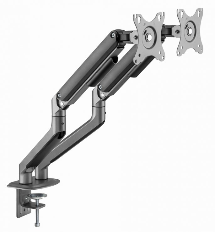 Imagine Suport 2 x monitor max 17-32" montare masa, Gembird MA-DA2-05