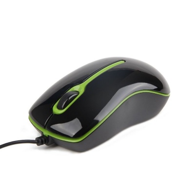 Imagine Mouse GEMBIRD USB OPTIC black&green "MUS-U-004-G"