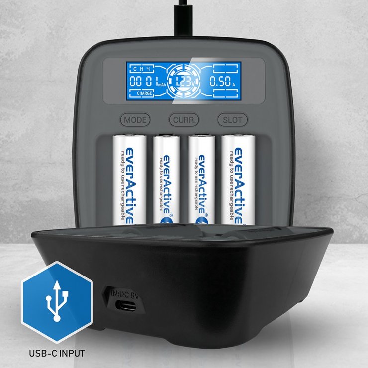 Imagine Incarcator acumulatori 4 x AA/AAA professional USB-C Ni-MH, NC-1000M