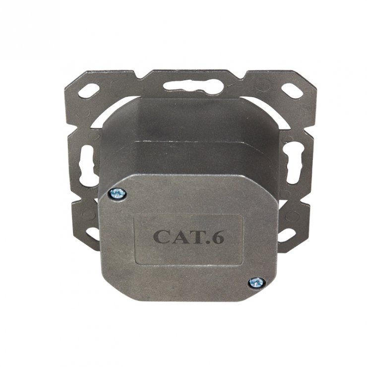 Imagine Priza RJ45 ingropata 2 porturi Cat.6 Alb, Logilink NP0125