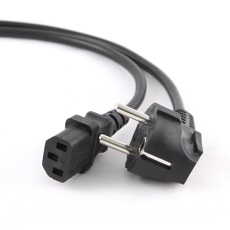 Imagine Cablu alimentare Schuko la C13 3m Negru, Gembird PC-186-075-3M