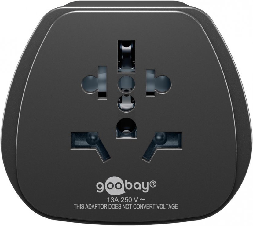 Imagine Adaptor universal UK, USA la Europa Negru, Goobay 94028