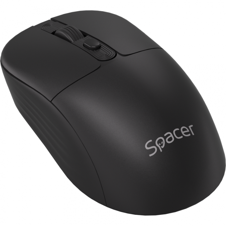 Imagine Mouse optic wireless/Bluetooth 5.2 Negru, Spacer SPMO-WS03-BT