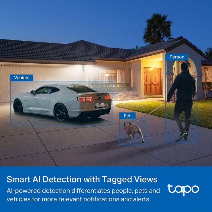 Imagine Camera de supraveghere IP exterior cu proiectoare 2K QHD, TP-LINK Tapo C720