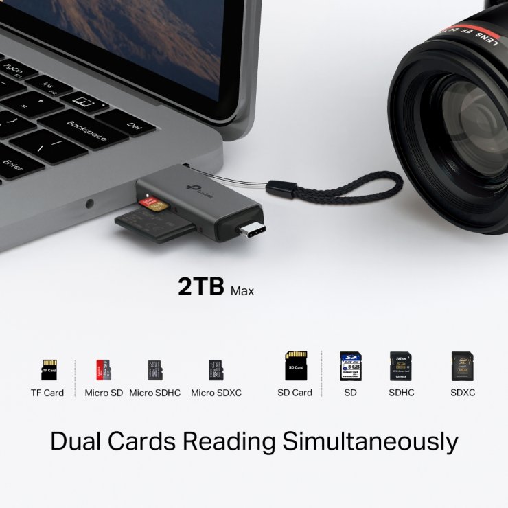 Imagine Cititor de carduri USB 3.0 type A+C la SD/microSD 3.0, TP-LINK UA430D