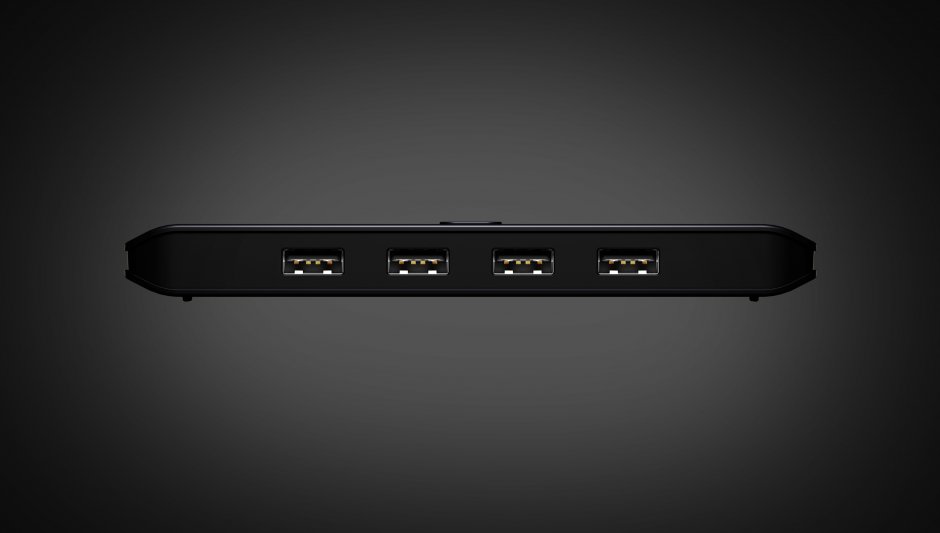 Imagine Sharing switch 2 x 4 USB 2.0 cu alimentare USB-C, ATEN US4224