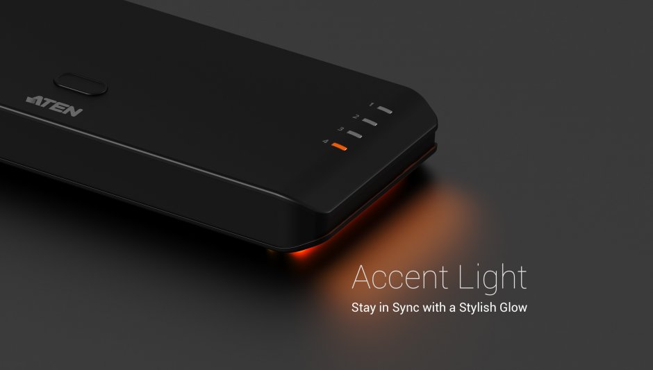 Imagine Switch True 4K60Hz HDMI 4 porturi alimentare USB-C, ATEN VS4841