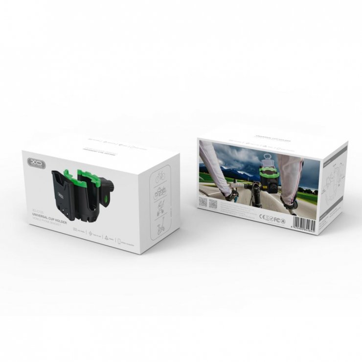 Imagine Suport telefon + cup holder pentru bicicleta Negru, XO C125