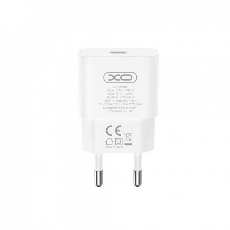 Imagine Incarcator priza USB type C 20W Alb, XO L167