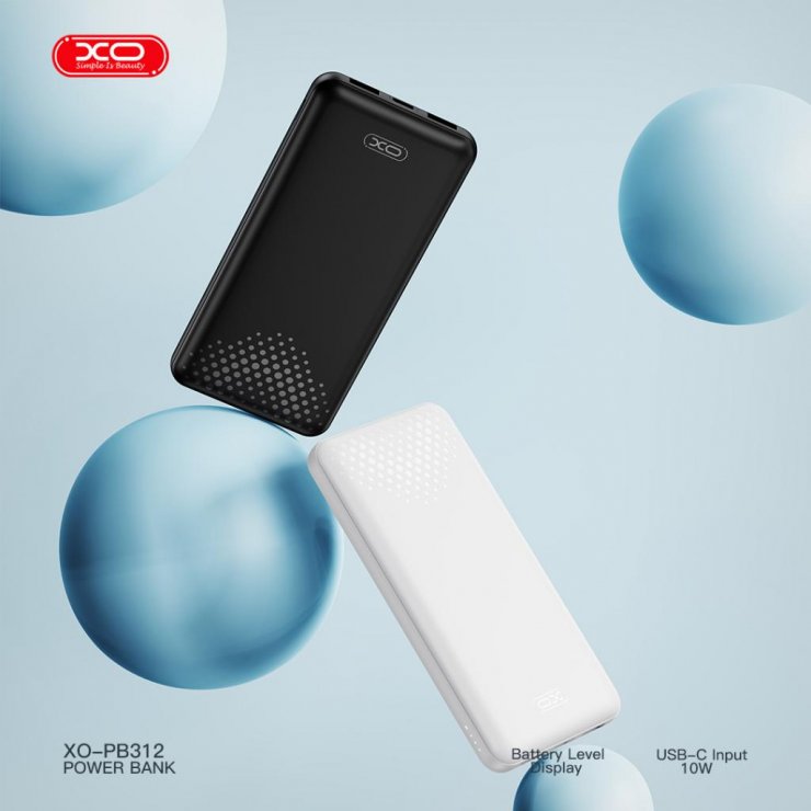 Imagine Power bank 10000 mAh Negru, XO PB312