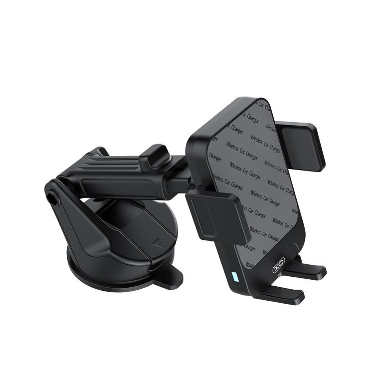 Imagine Suport cu ventuza pentru telefon cu incarcare Wireless 15W Negru, XO WX043