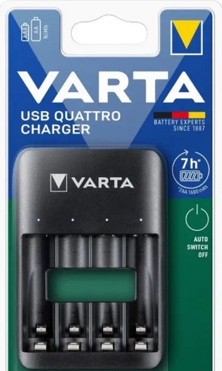 Imagine Incarcator USB pentru 4 x acumulatori AA/AAA NiMH, Varta 57652
