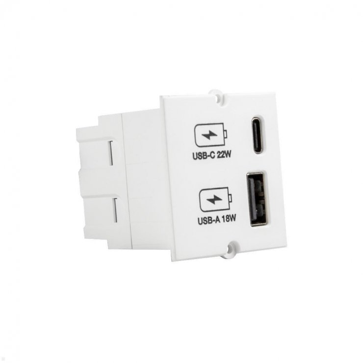Imagine Modul incarcare USB-A + USB type C 22W, Bachmann 917.2271