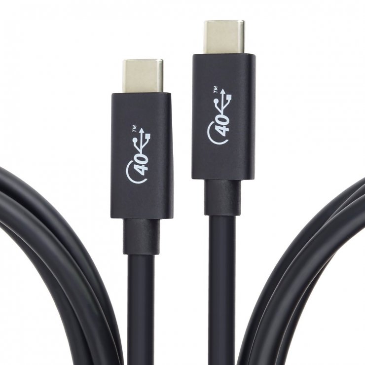 Imagine Cablu Thunderbolt 3/USB 4 T-T 100W 8K60Hz 0.8m, ku4cx08bk