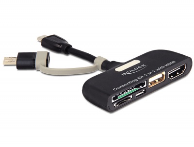 Imagine Kit de conectare 5 in 1 cu OTG + HDMI, Delock 65511
