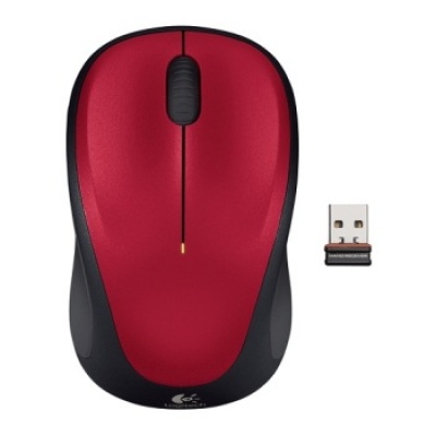 Imagine Mouse Wireless Logitech M235 pentru Notebook, nano USB, Red