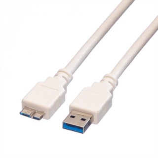 Cablu USB 3.0 la micro USB-B T-T Alb 3m, Value 11.99.8877