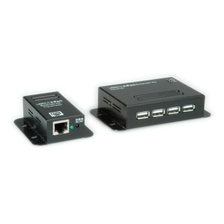 Extender USB pana la 50m via RJ45 + HUB 4 porturi, Roline 12.04.1101