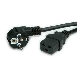 Cablu alimentare IEC320 la C19 16A negru 2m, Value 19.99.1552